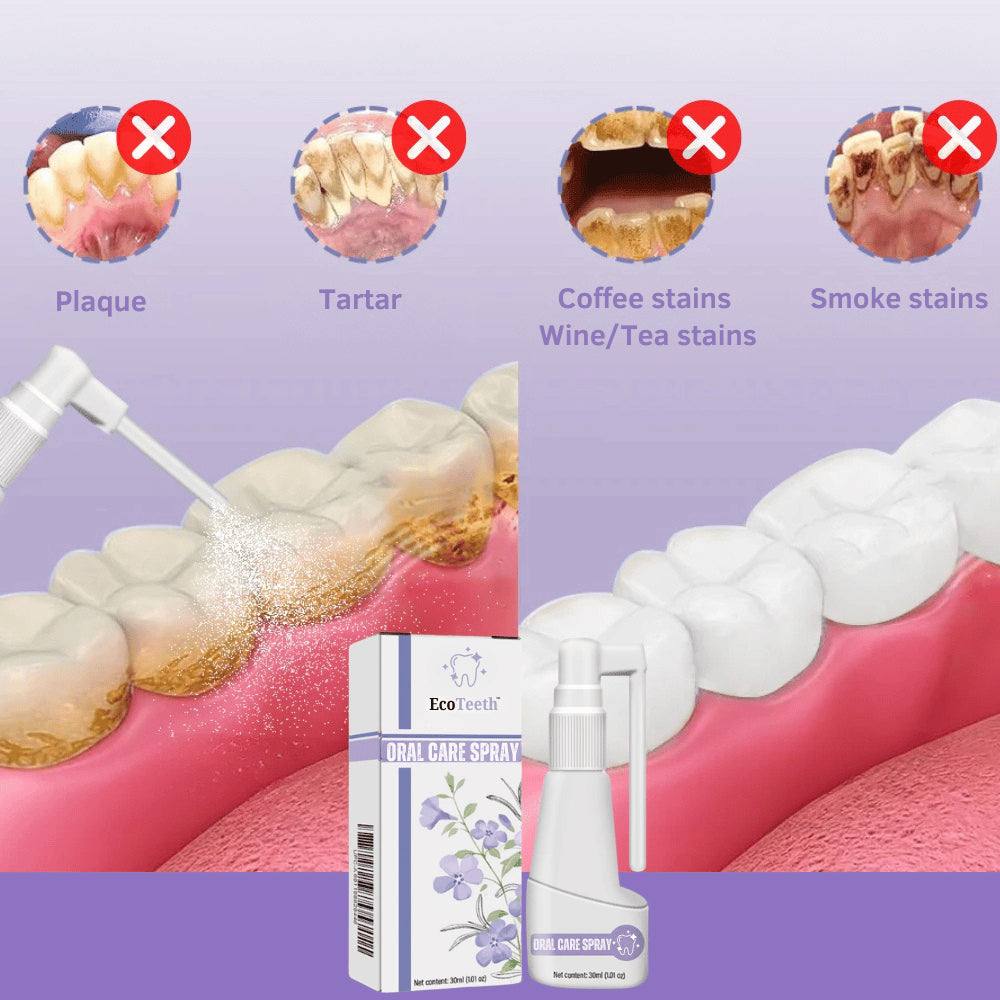 „EcoTeeth™“ burnos priežiūros purškalas | Gingivito ir skausmo malšinimas per 7 dienas!