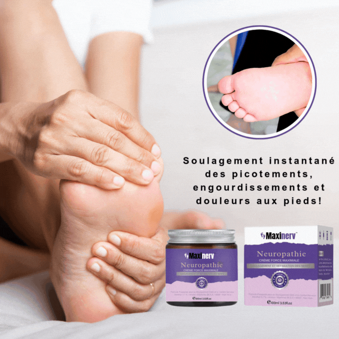 Neuropatinis kremas Maxinerv™ | Momentinis dilgčiojimo, tirpimo ir diskomforto jausmo pėdose malšinimas!