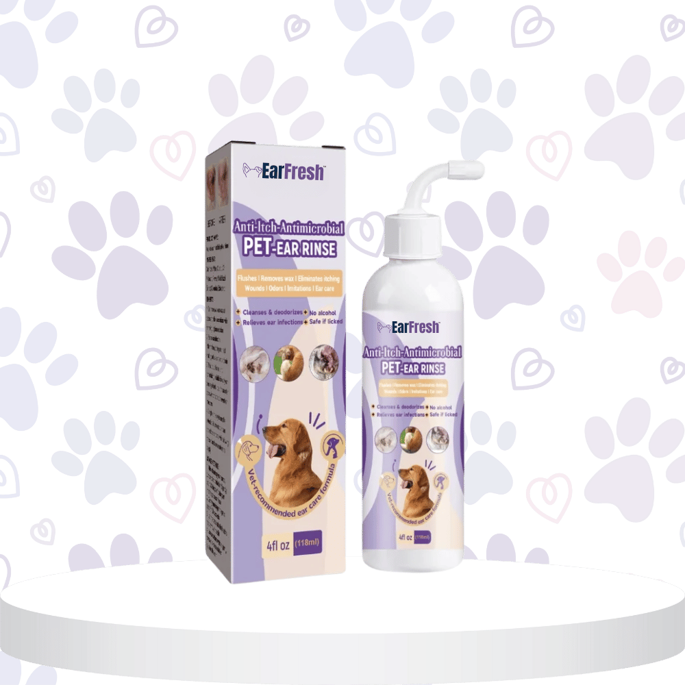 EarFresh™ ausų skalavimo priemonė gyvūnams | Natūraliai pašalinkite ausų infekcijas!