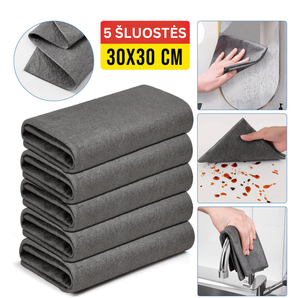 Mikropluošto šluostė „Magic Cloth“ (5 vnt.)