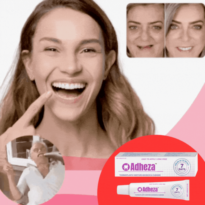 Adheza™ termoplastiniai klijai | Išlaiko jūsų dantų protezus vietoje iki 4 dienų!