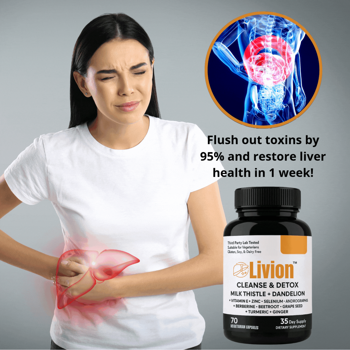 Livion™ kepenų detoksikacijos kapsulės | Išvalykite 95 % toksinų ir atkurkite kepenų sveikatą per 1 savaitę!