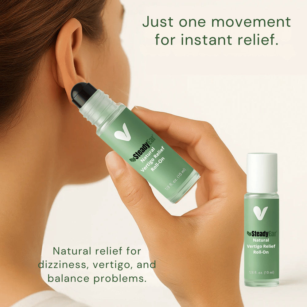 SteadyEar™ Vertigo Relief Roll-On | Sustabdykite spengimą ausyse, švilpimą ir galvos svaigimą vos per 5 minutes!