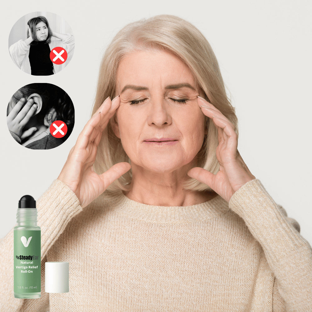 SteadyEar™ Vertigo Relief Roll-On | Sustabdykite spengimą ausyse, švilpimą ir galvos svaigimą vos per 5 minutes!