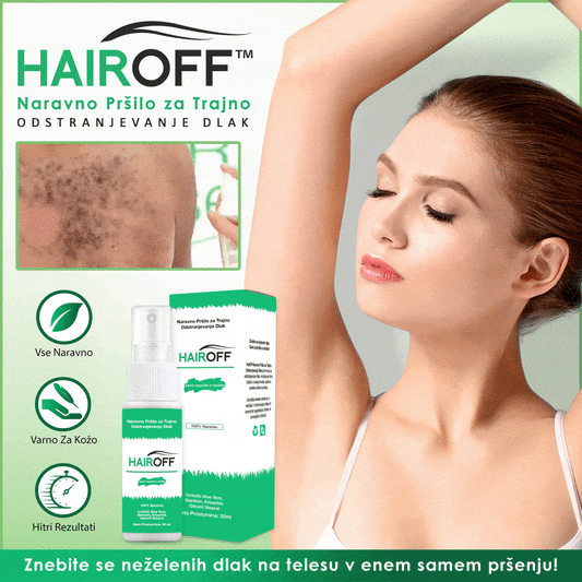 HairOff™ Natūralus purškalas nuolatiniam plaukų šalinimui